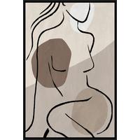 Obraz na plátně LOTTA, 60x90cm - černá/hnědá, Moderní, kompozitní dřevo/textil (60/90cm) - Premium Living