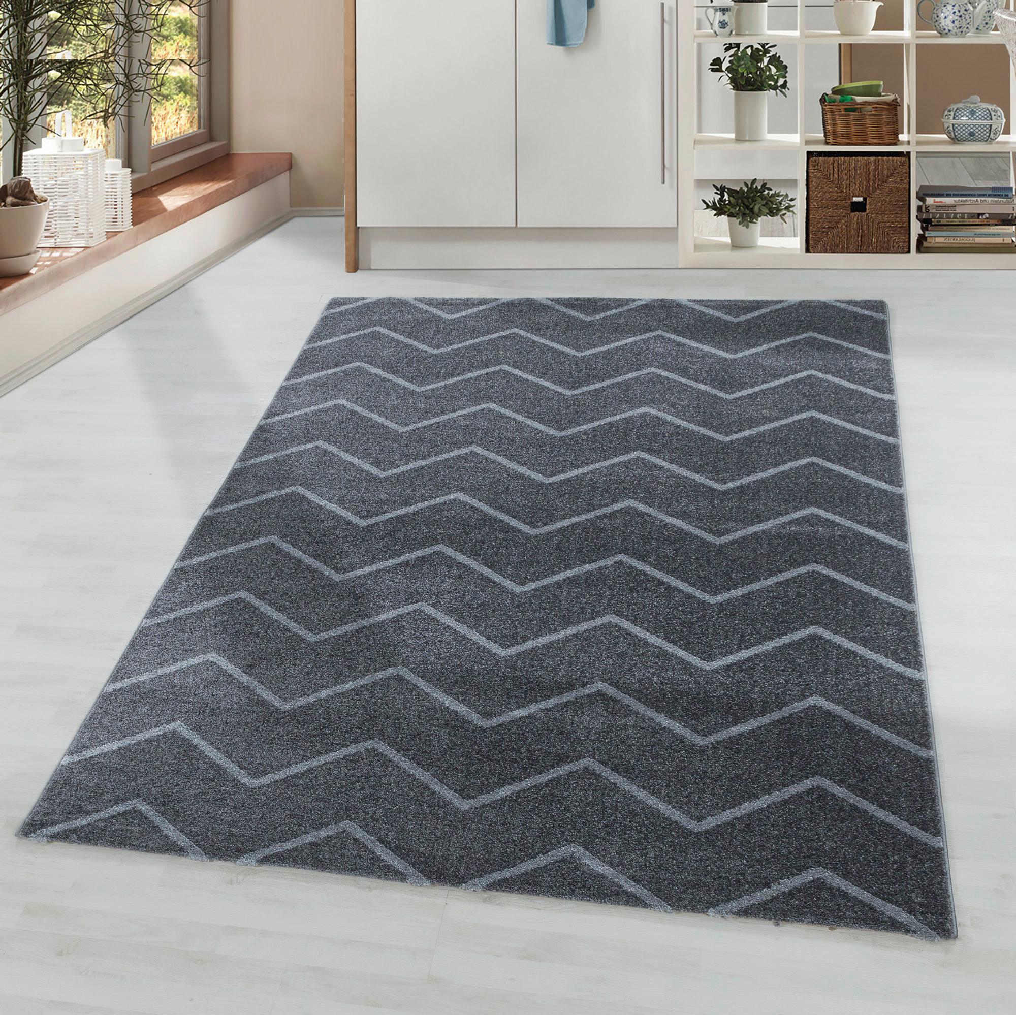Teppich Läufer Grau Rio 80x250 cm - Grau, Basics, Textil (80/250cm)