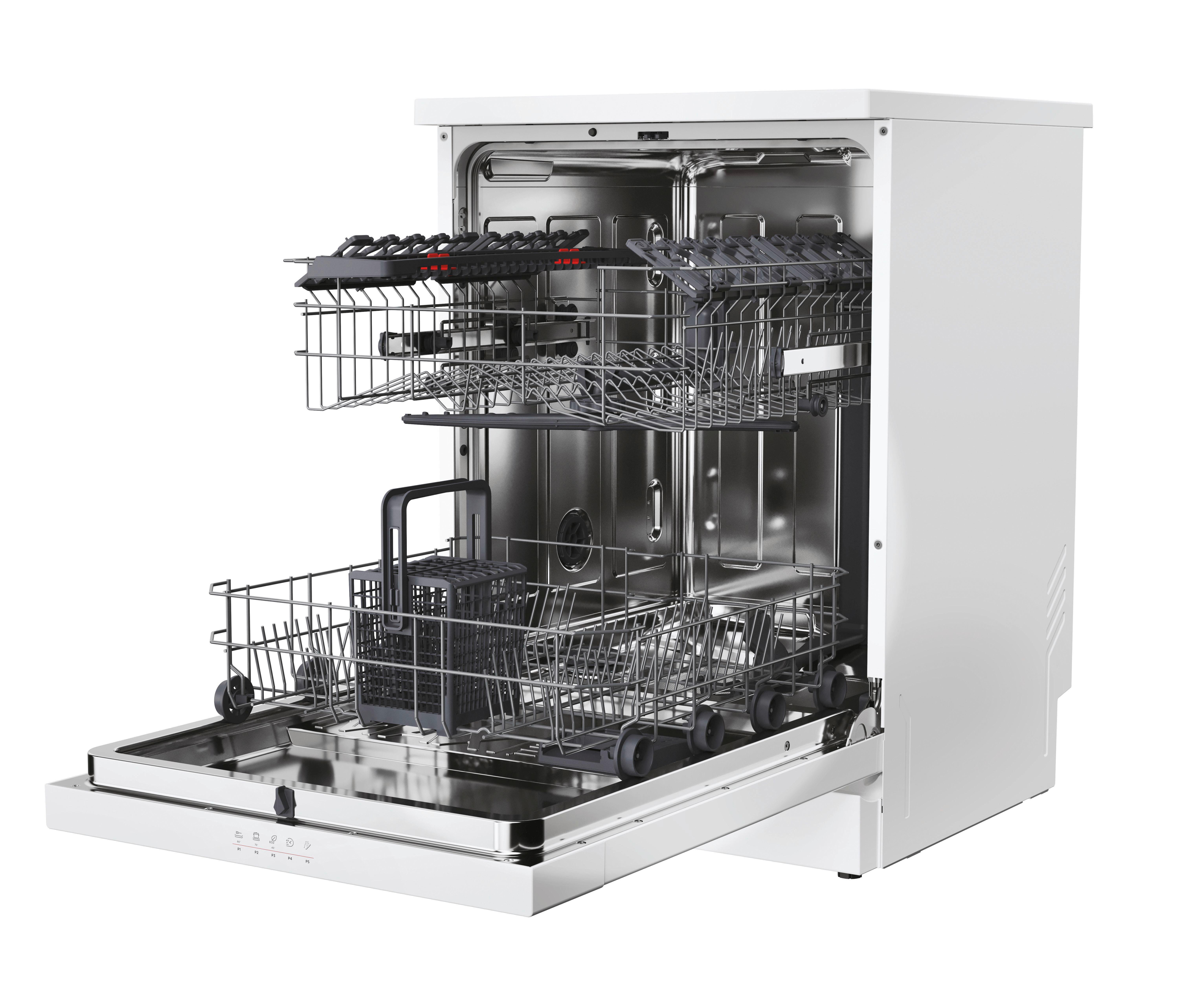 Geräumiger Geschirrspüler mit verstellbarem Oberkorb