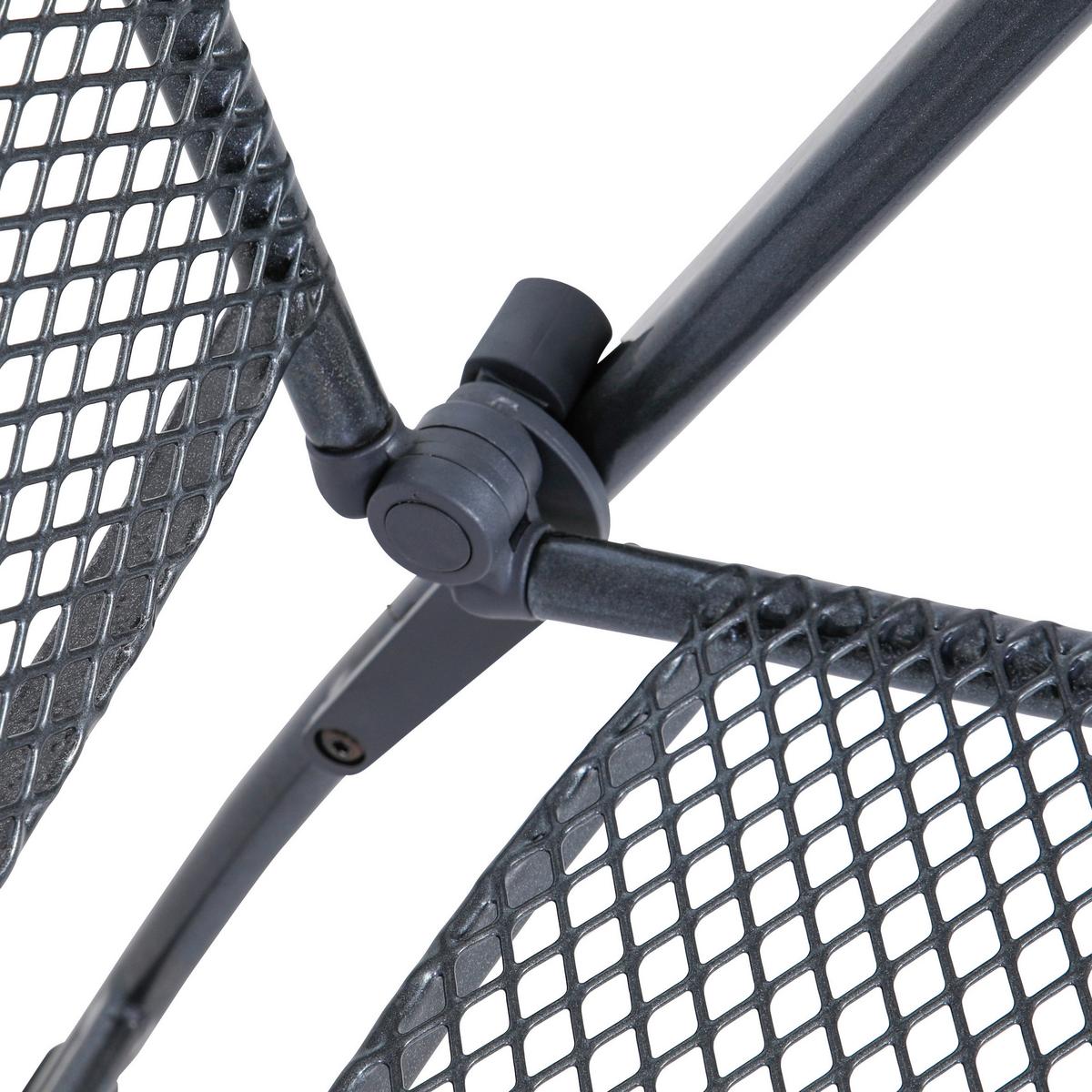 Gartensessel Klappbar Toulouse Metall - Grau, Basics, Metall (58/108/64cm) - Gardenson