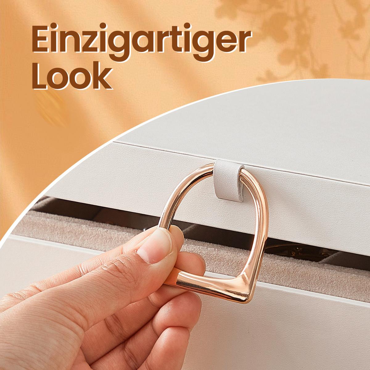 Schmuckkästchen Weiß B: 24 cm - Weiß, LIFESTYLE, Holzwerkstoff (24/11/20,50cm)