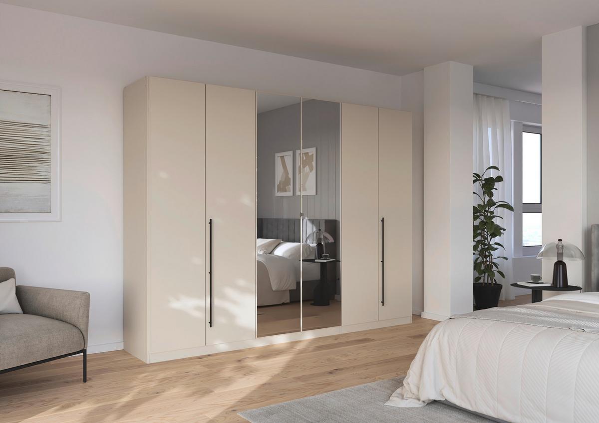 Kleiderschrank Safari B: 271 cm - Champagner, KONVENTIONELL, Holzwerkstoff (271/229/54cm)