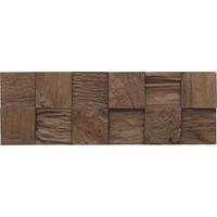 Wandverkleidung Teak Classic Cube Sulavesi - Dunkelbraun, Basics, Holz (55.2/18.4/2cm)