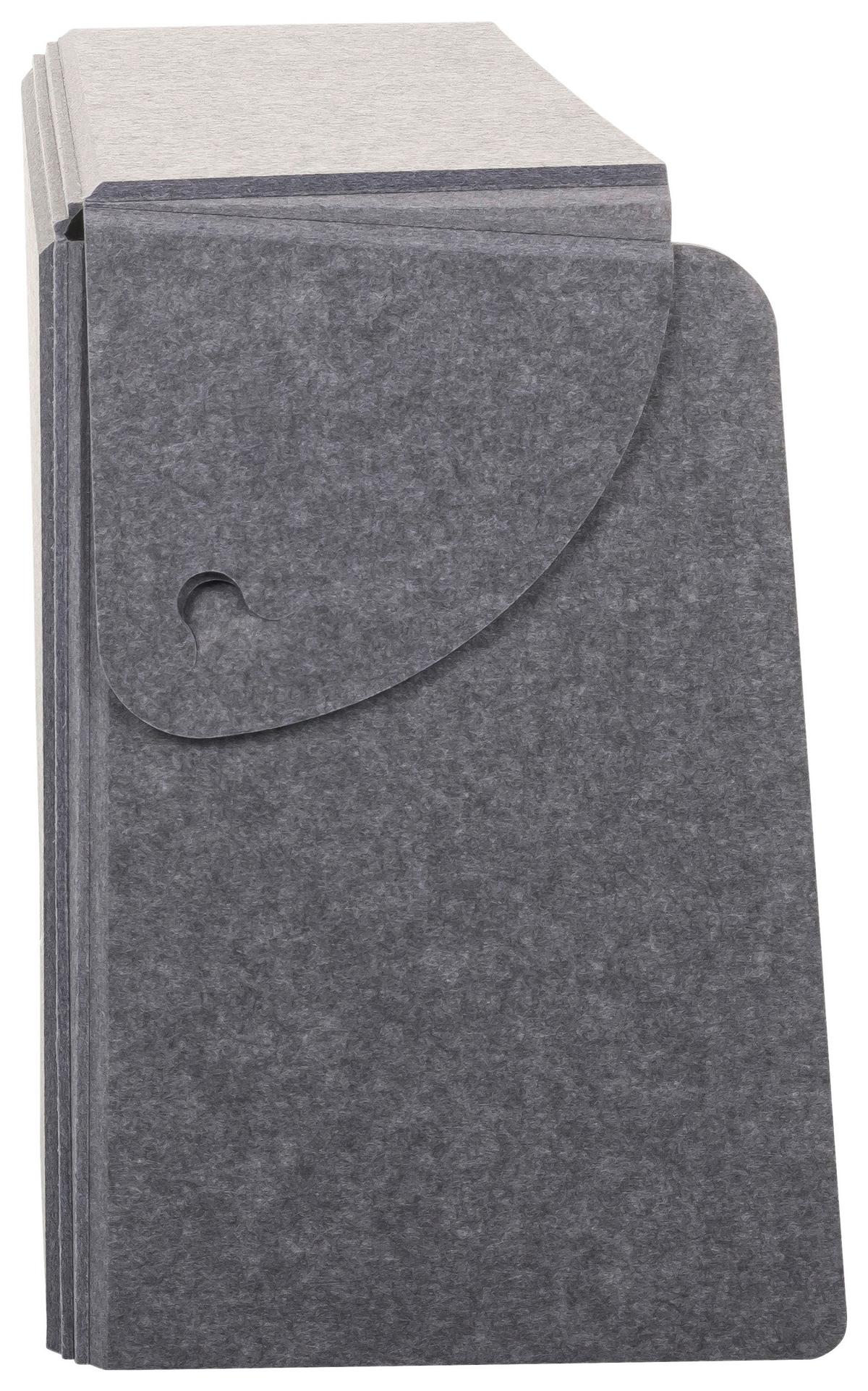 Trennwand Flexmiut Fold - Grau, Basics, Kunststoff/Textil (84/58/40cm) - MID.YOU