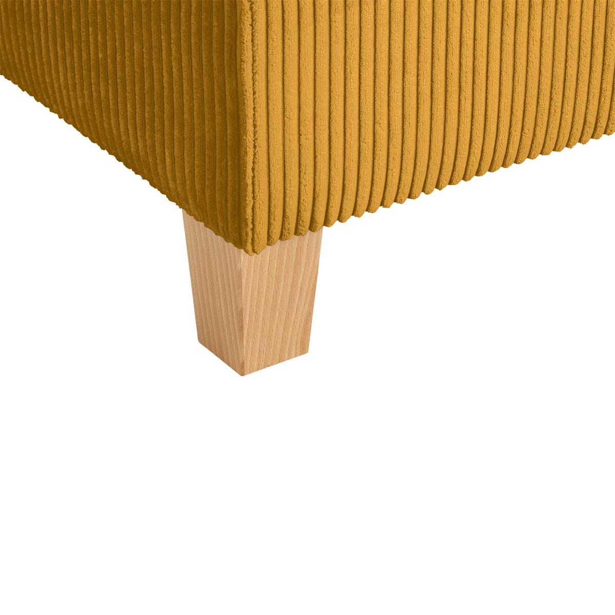 Rohová sedačka LILLE, obojstr., kari žltý menčester - svetlohnedá/kari žltá, Modern, drevo/textil (232/110/156cm) - Mömax