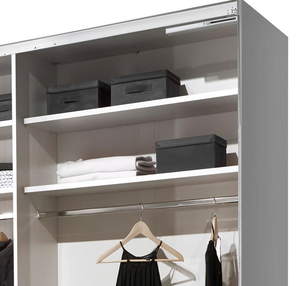 Schwebetürenschrank 188cm Includo Grau/anthrazit - Dunkelgrau/Anthrazit, MODERN, Holzwerkstoff (188/222/68cm) - MID.YOU