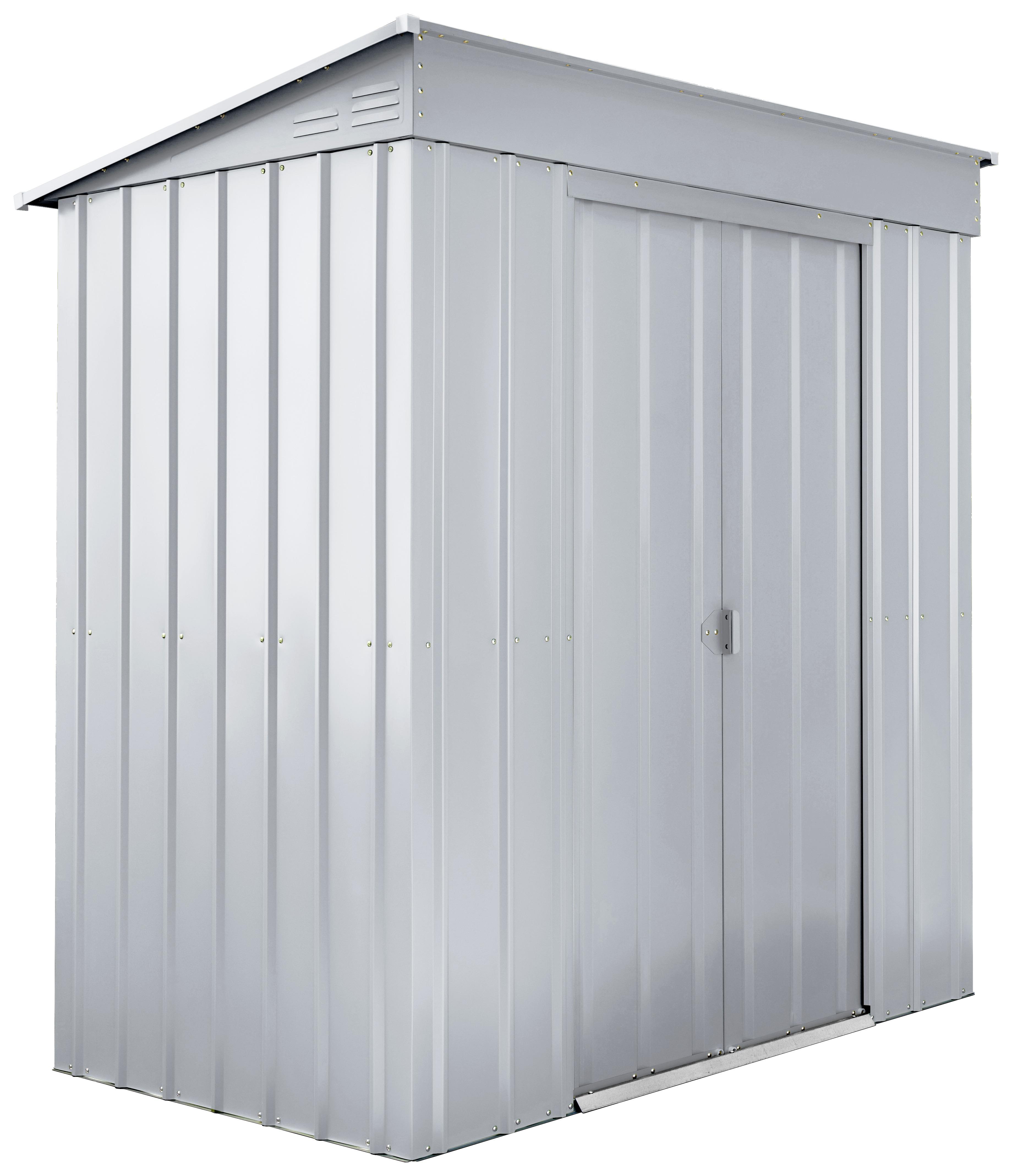 Gerätehaus Ohne Boden 180x199x124 Cm - Silberfarben, Basics, Metall (180/199/124cm)