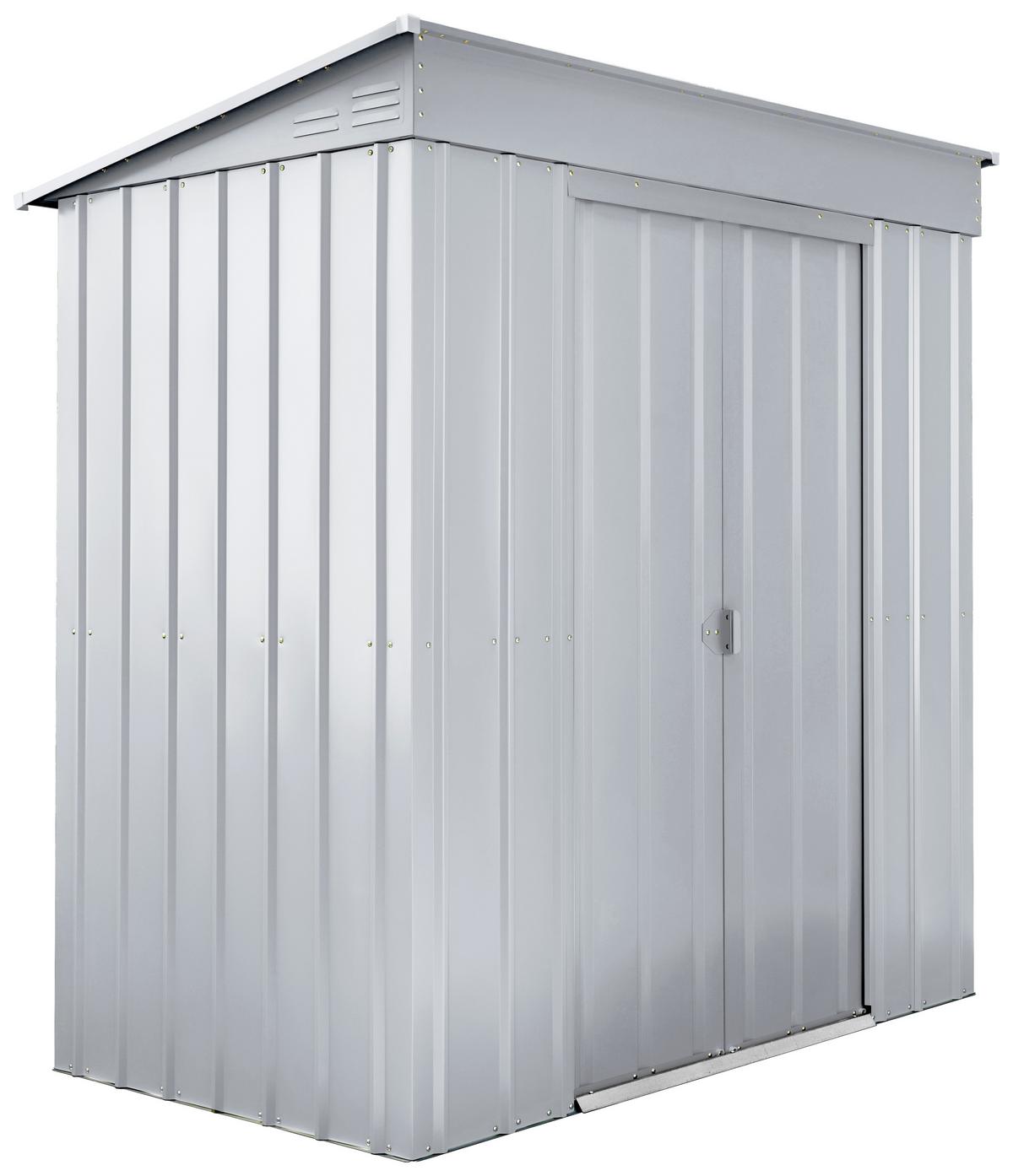 Gerätehaus Ohne Boden 180x199x124 Cm - Silberfarben, Basics, Metall (180/199/124cm)