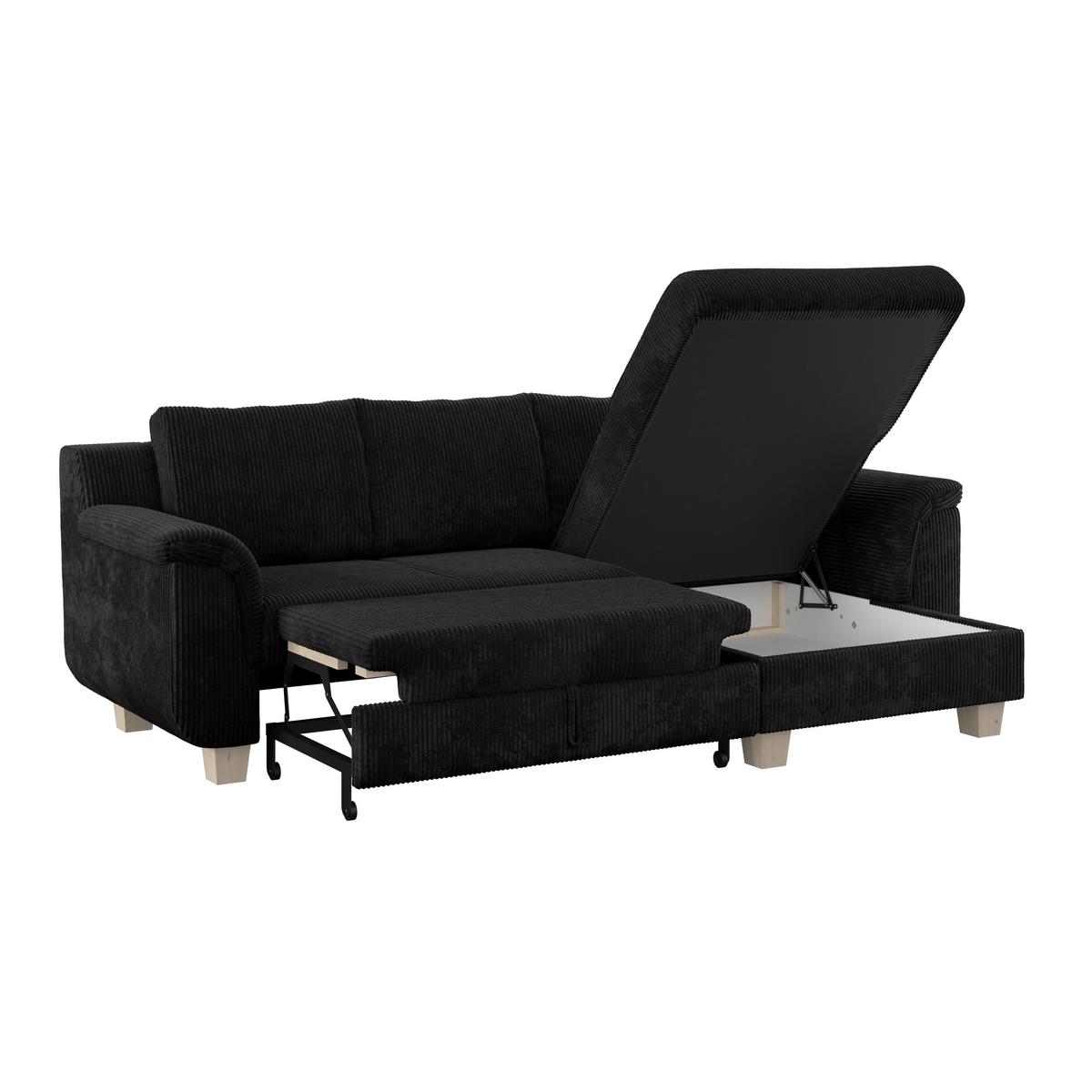 Rohová sedacia súprava ALEX, tmavosivý menčester - prírodná farba/tmavosivá, Modern, textil/plast (246/88cm)