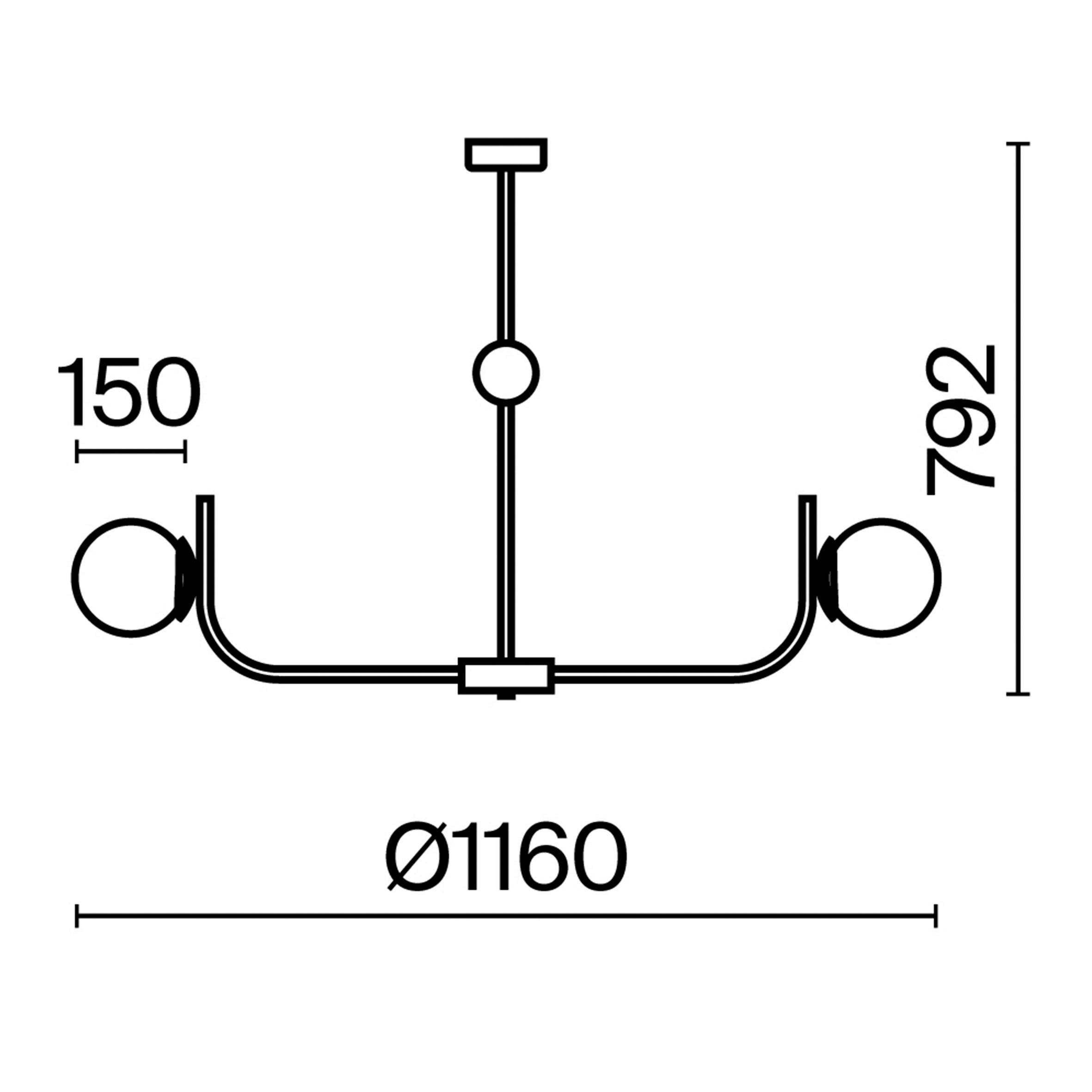 Pendelleuchte Rendez-Vous - Messingfarben, Trend, Glas/Metall (103/27,6/103cm) - MAYTONI