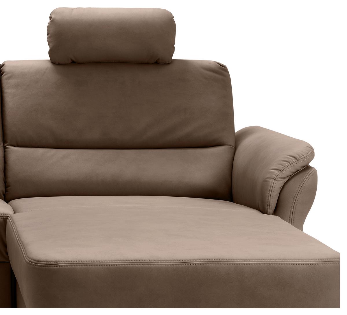 Ecksofa Cavoli, Braun S: 279x176 cm - Schwarz/Braun, MODERN, Textil (279/176cm) - Livetastic