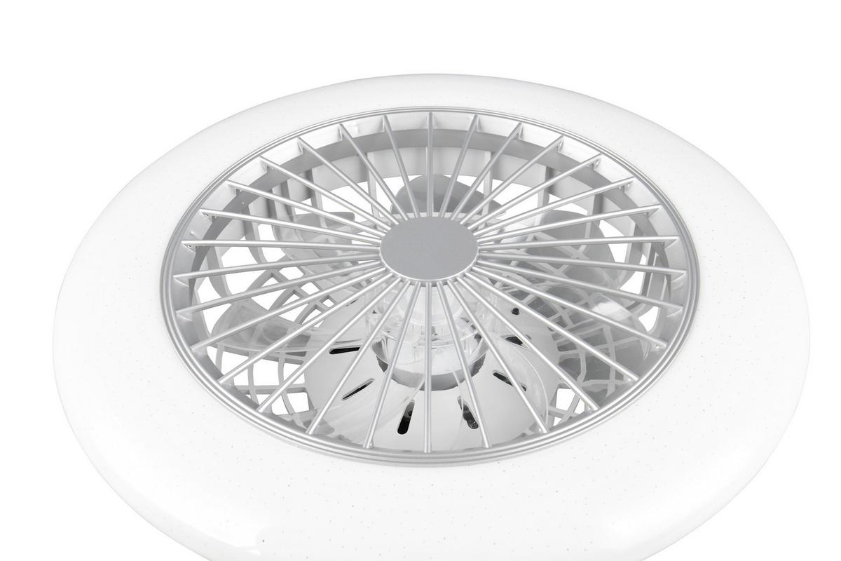 Deckenventilator Stralsund Weiß Titanfarben D: 49 cm - Titanfarben/Weiß, KONVENTIONELL, Kunststoff (49/16,5cm)