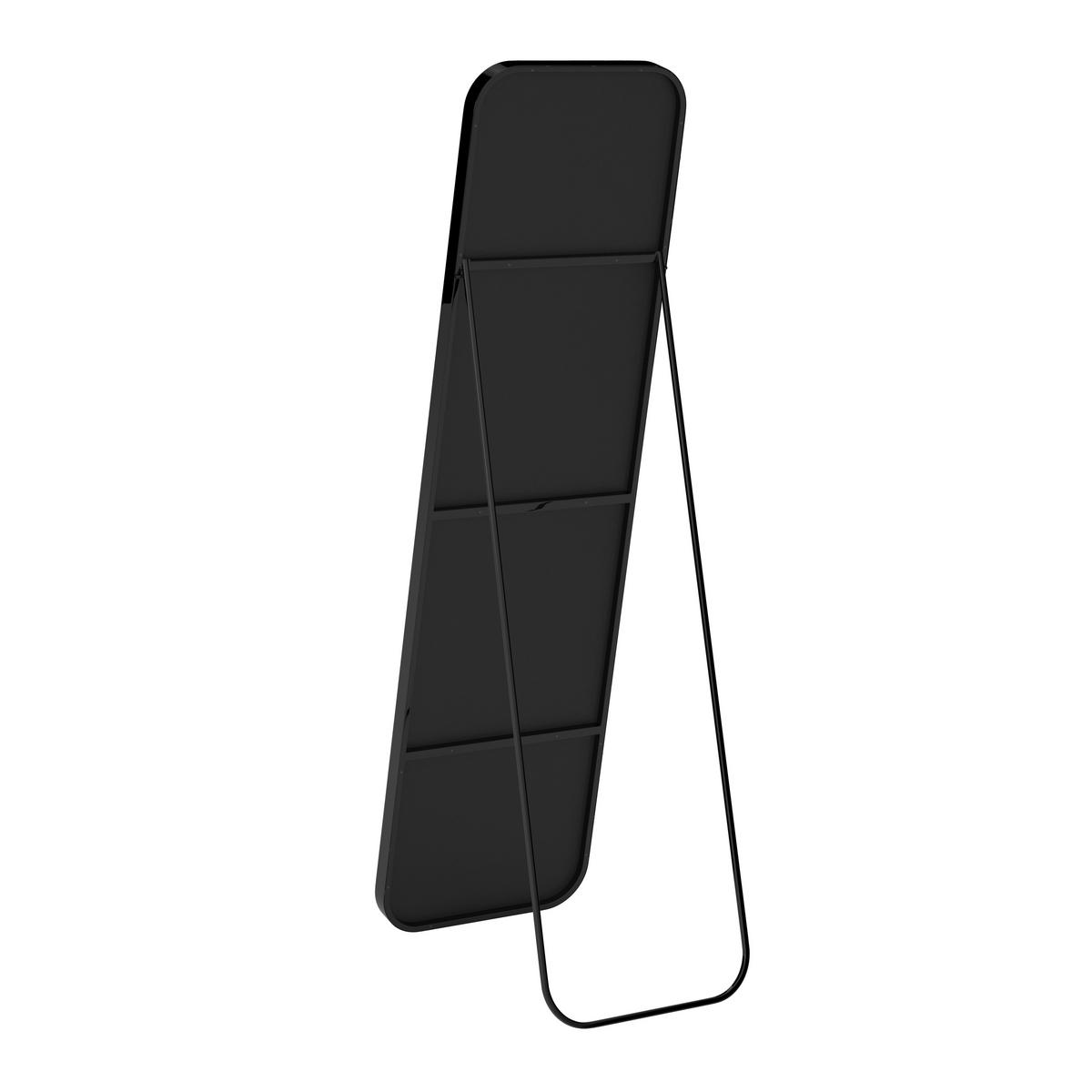 Zrkadlo LIV čierny rám - čierna, Modern, kov/sklo (41/154/68,5cm) - Bessagi Home