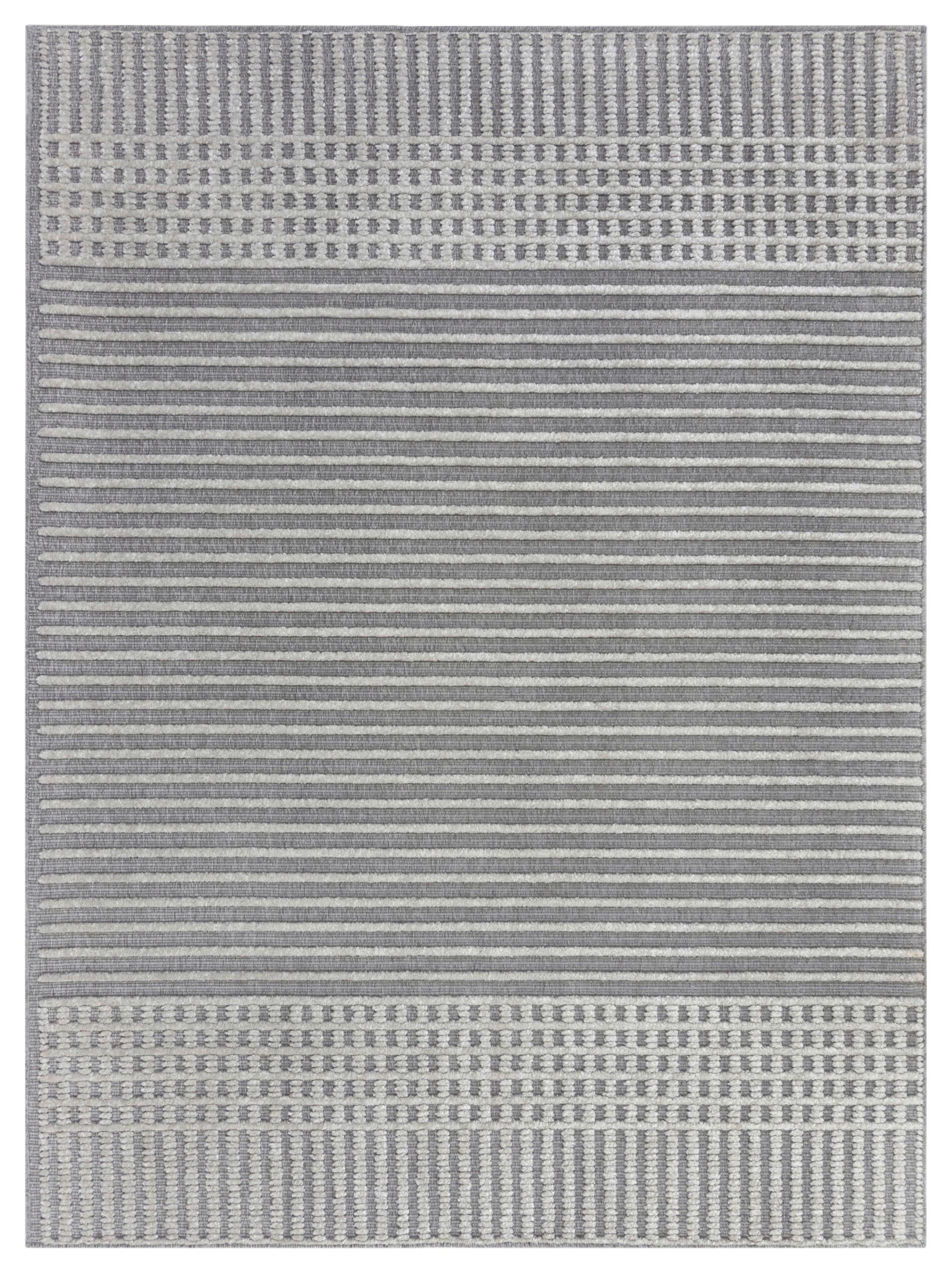 Webteppich Elton Stripe Wash Grey 160x240 - Grau, Basics, Textil (160/240cm)