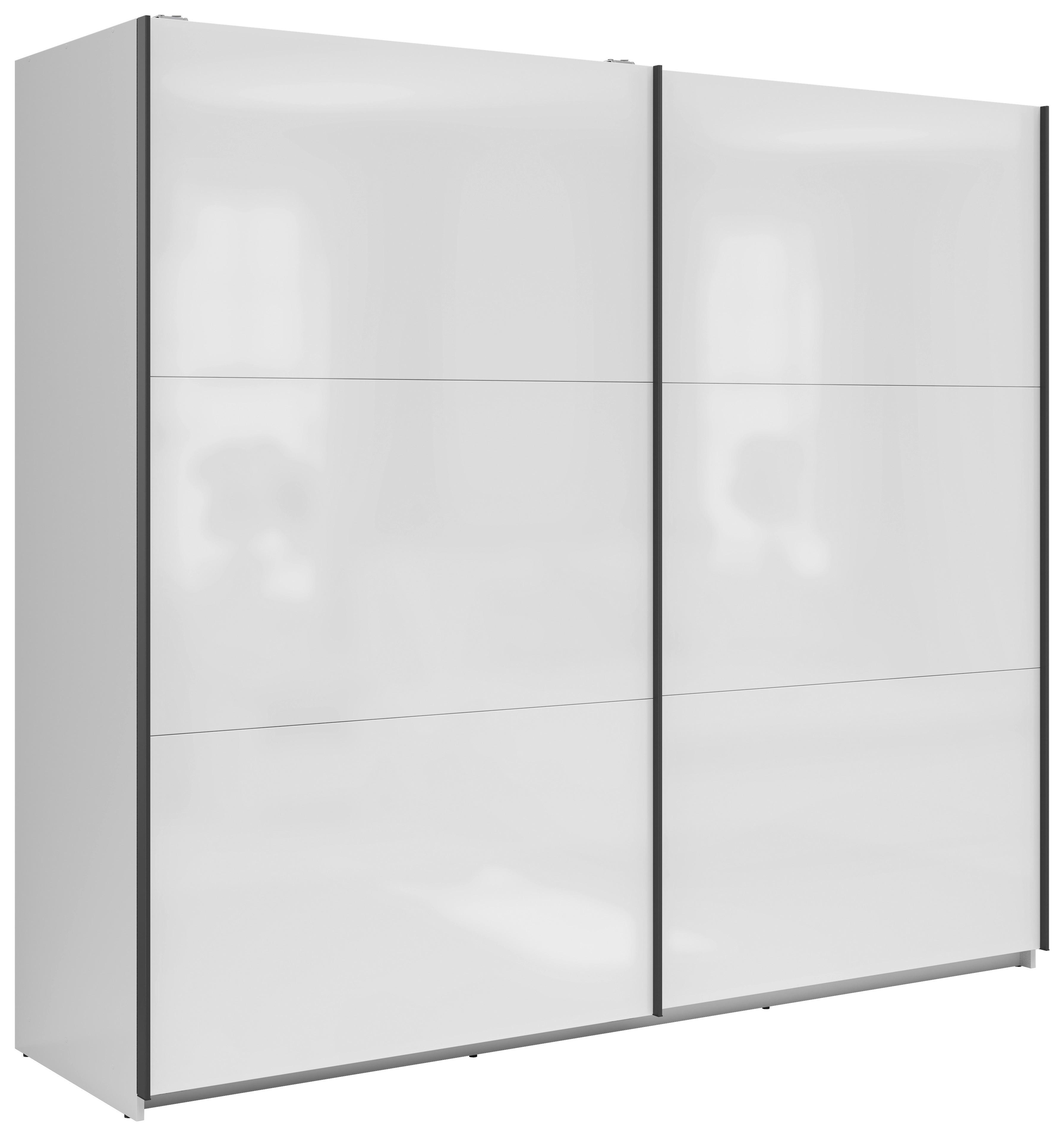 Schwebetürenschrank Tetrix - Weiß Hochglanz, MODERN, Holzwerkstoff (220/195,5/60cm) - MID.YOU