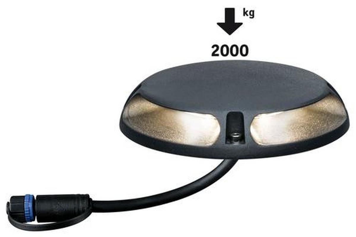 Wegeleuchte Plug&shine 6w Aluminium - Anthrazit, Design, Metall (16/3,2cm) - Paulmann