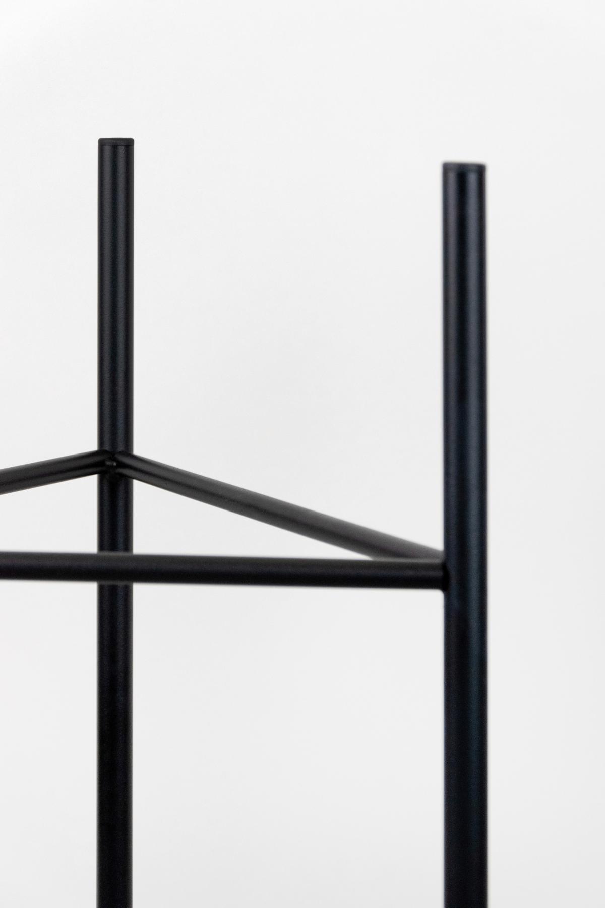 Blumenständer Aluminium Schwarz Bxhxt: 35x75x35 Cm - Schwarz, Basics, Metall (35/75/35cm)