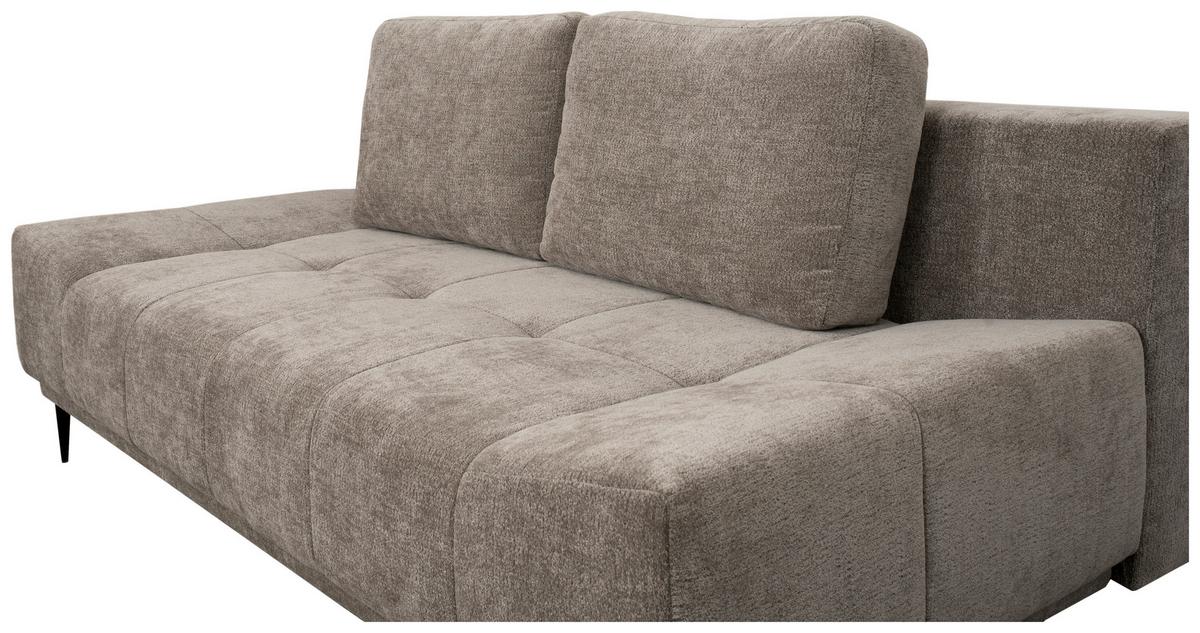 Schlafsofa Malpenza Braun B: 199 cm - Schwarz/Braun, Trend, Textil (199/91/110cm)