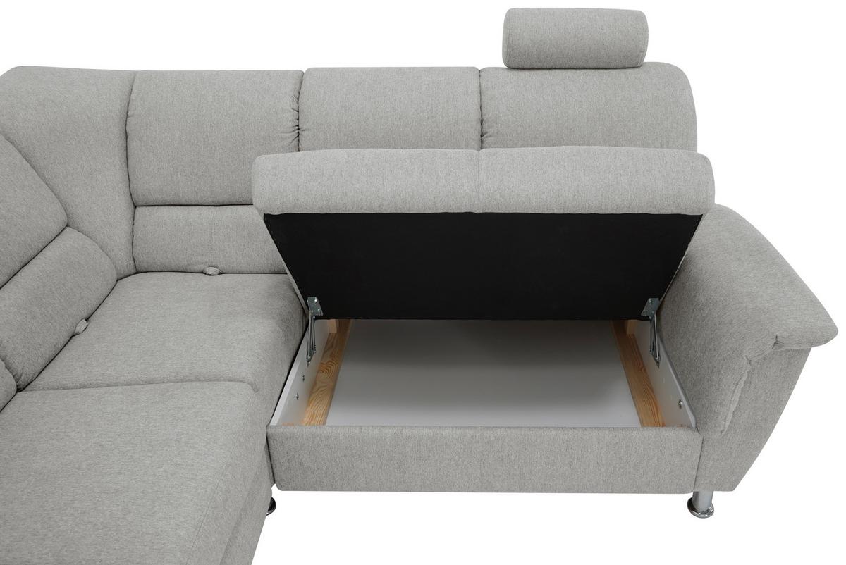 Sedačka MARSYLIA, pravá, šedá - šedá, Design (270/219cm) - MID.YOU