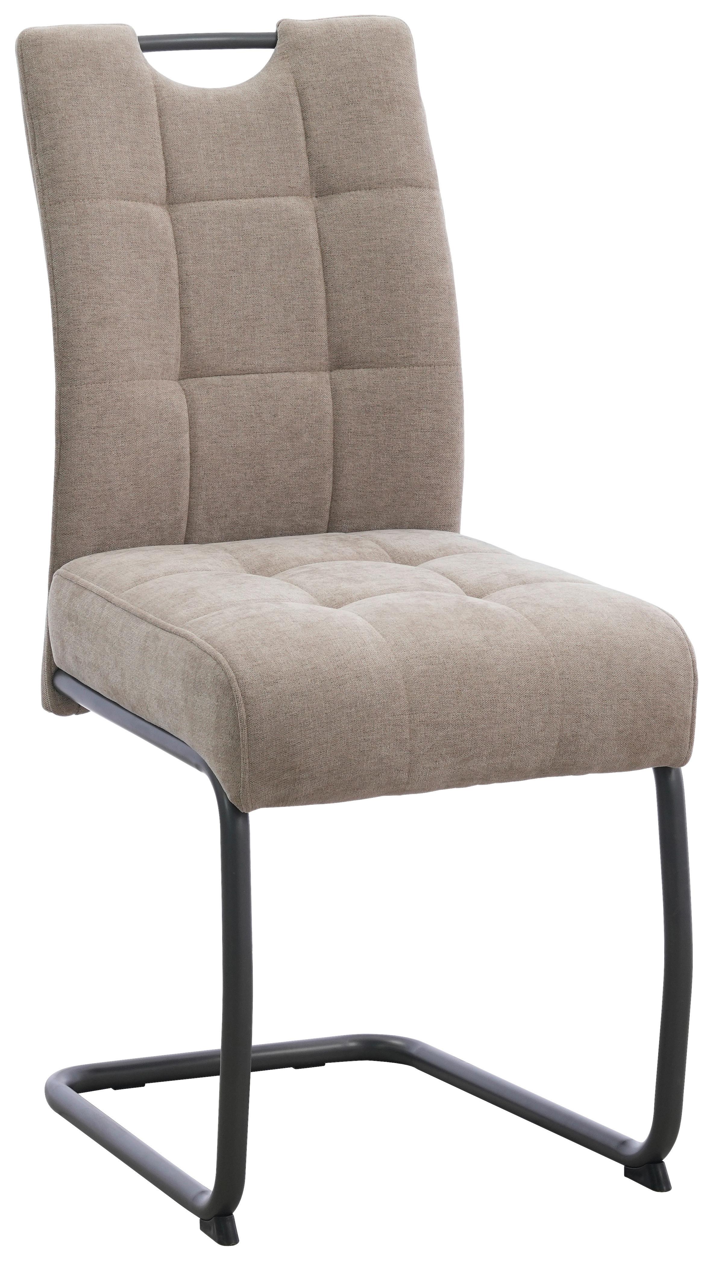 Schwingstuhl Vilnius Dunkelgrau/Beige B: 44 cm - Dunkelgrau/Beige, MODERN, Textil/Metall (44/95/61cm) - MID.YOU
