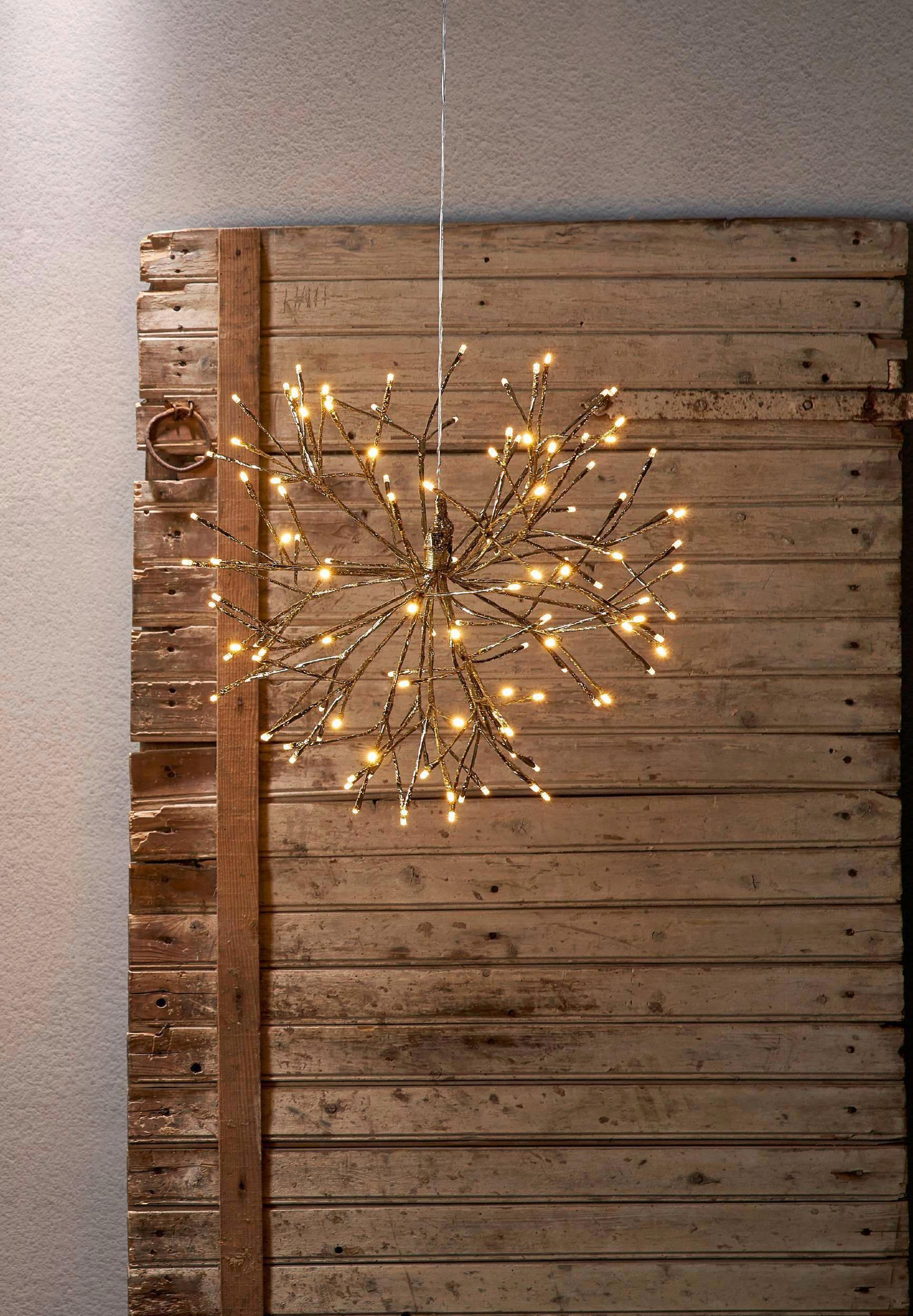 Led-dekoleuchte 411433_fire - Transparent/Goldfarben, Basics, Kunststoff/Metall (50/45cm) - Eglo