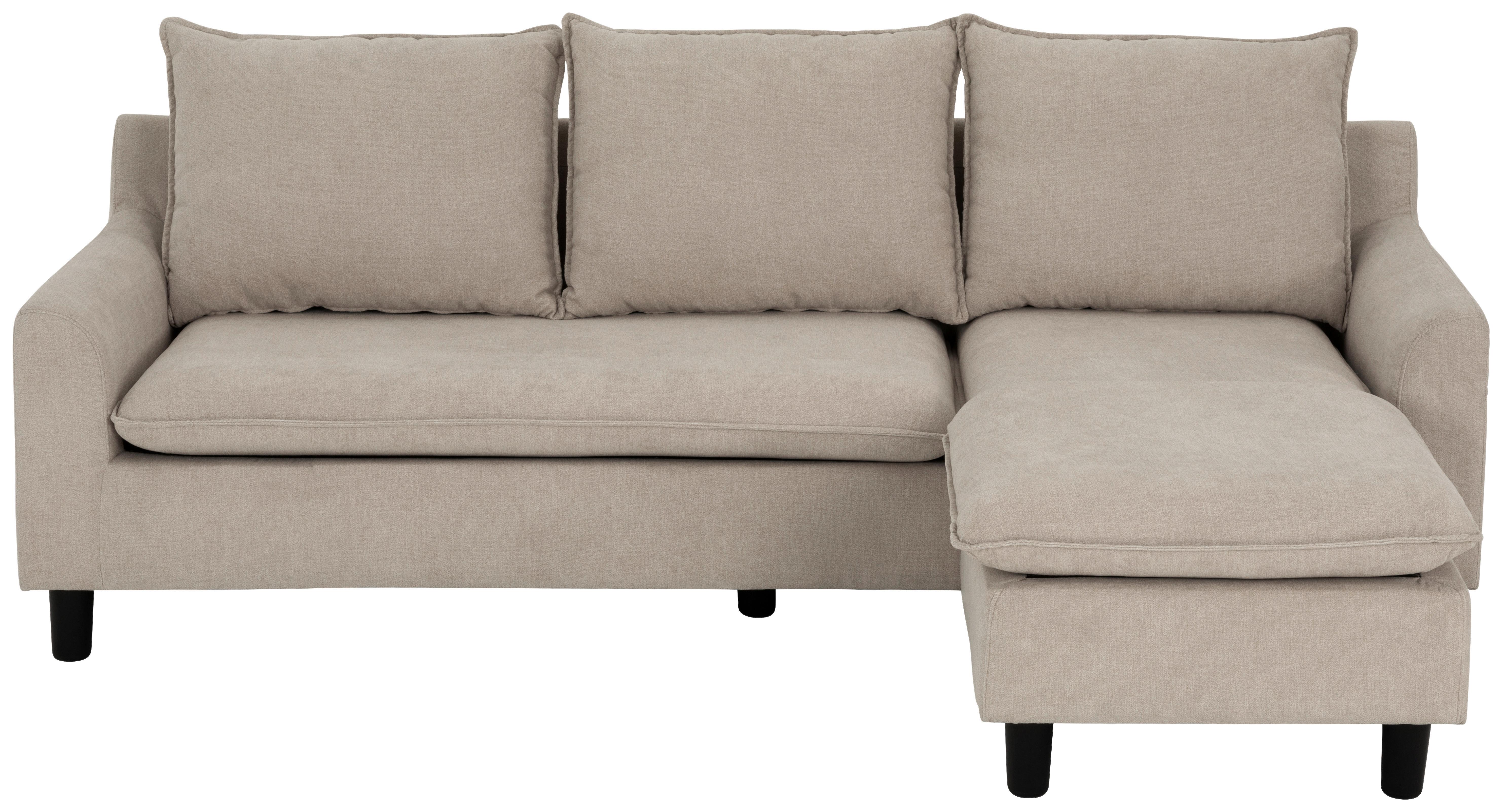 Ecksofa Milly - Beige/Schwarz, MODERN, Textil (207/138cm) - P & B