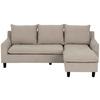 Ecksofa Milly - Beige/Schwarz, MODERN, Textil (207/138cm) - P & B