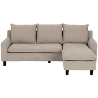 Ecksofa Milly - Beige/Schwarz, MODERN, Textil (207/138cm) - P & B