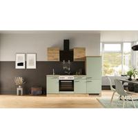 Küchenblock Cara Eiche Artisan/dekor B: 220 Cm - Schilfgrün/Eiche Artisan, MODERN, Holzwerkstoff (220cm) - FlexWell