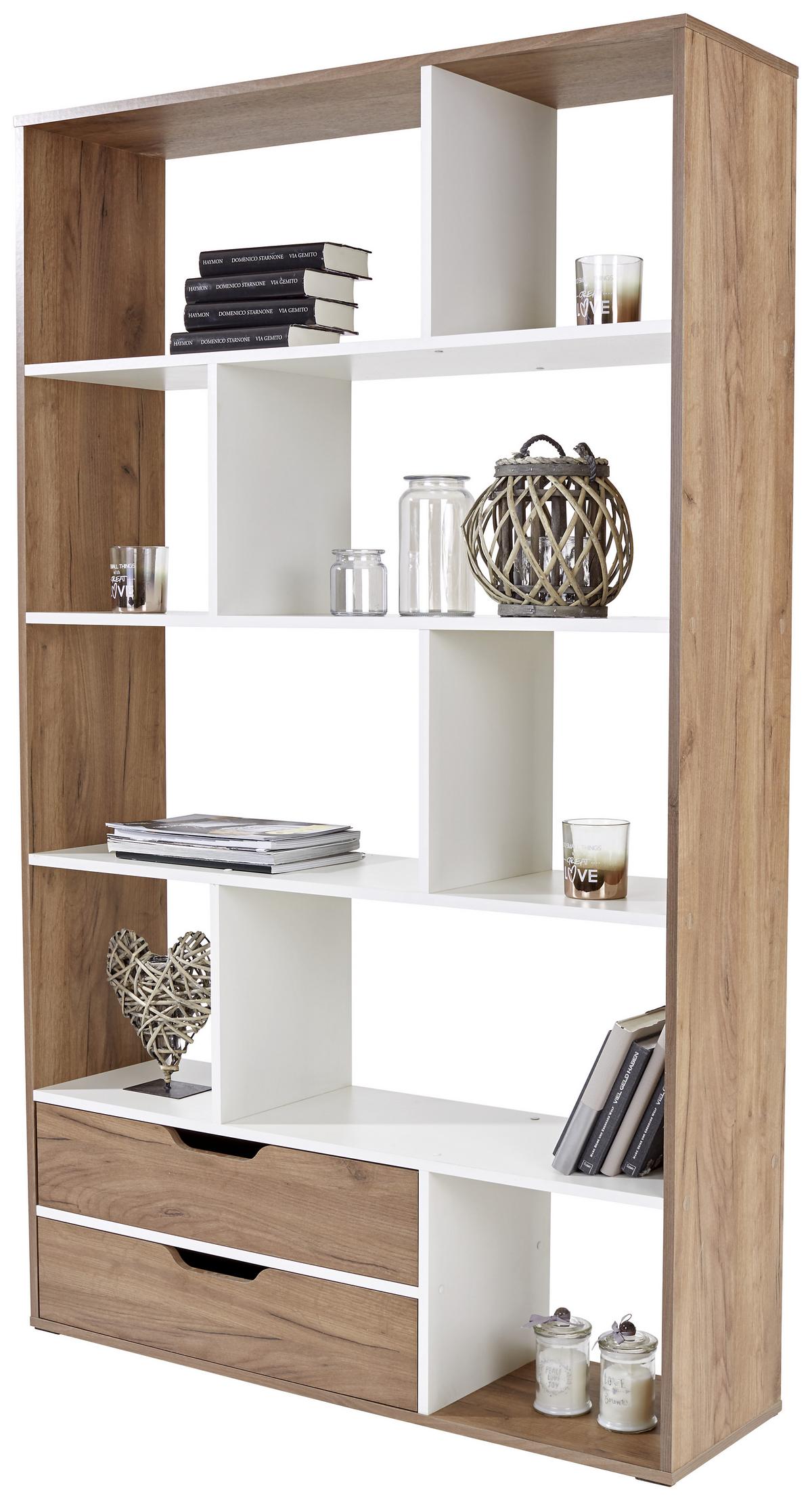 DĚLICÍ STĚNA ROBERTO - tmavě hnědá/barvy dubu, Moderní, kompozitní dřevo (110/185/32cm)