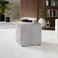 Hocker Bali Hellgrau Sitz Gepolstert H: 42 Cm - Hellgrau, MODERN, Textil (45/42/45cm)