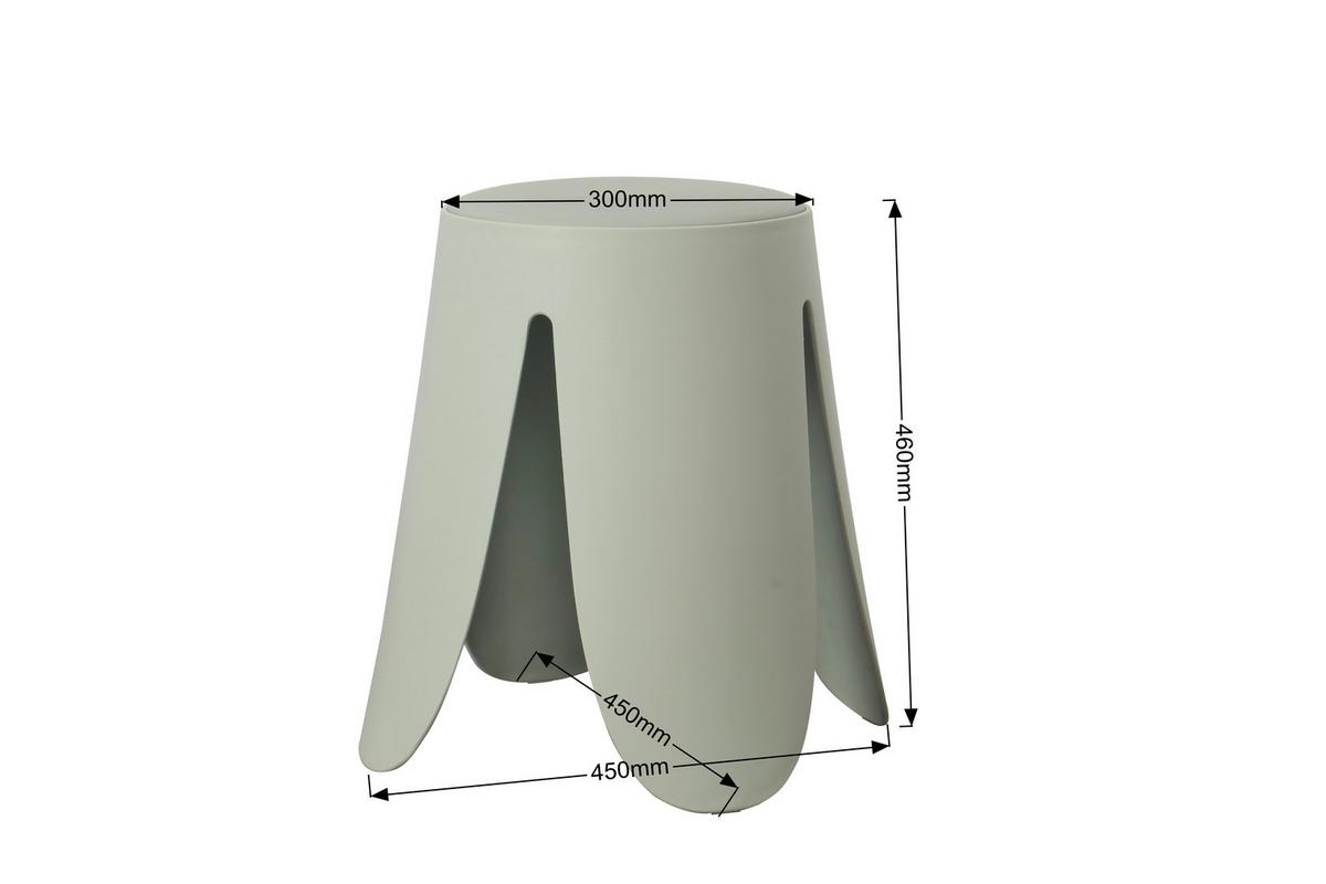 Stohovateľný taburet PIA - zelená, Lifestyle, dřevo/textil (45/46/30cm) - Based