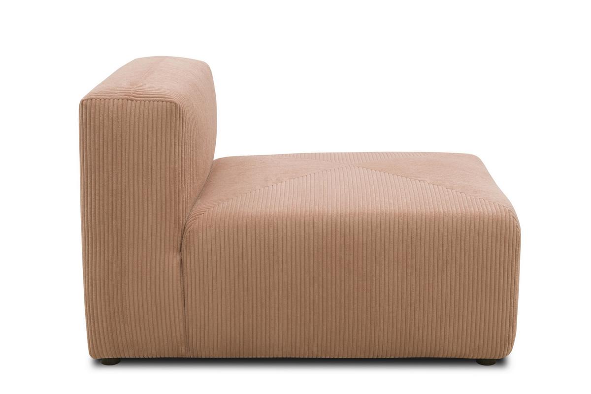 Sofaelement Rosa, Roségold B: 85 Cm - Roségold/Schwarz, Design, Textil (85/69/108cm) - MID.YOU