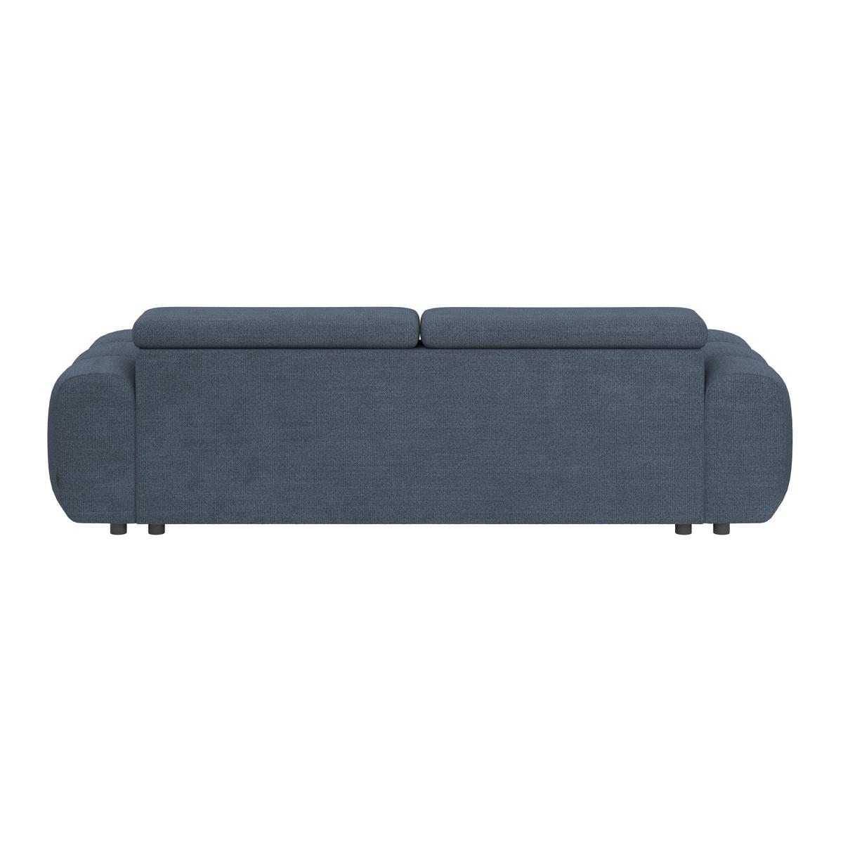 Bigsofa Bull Webstoff blau, B: 248 cm - Blau/Schwarz, Design, Textil (248/77-97/108cm) - Luca Bessoni