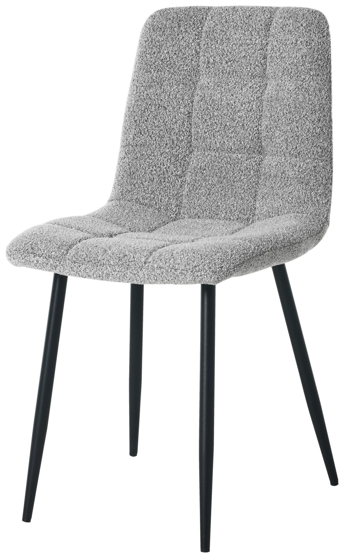 Židle Nino, šedá - šedá/černá, Moderní, kov/dřevo (45/88/55cm) - Based