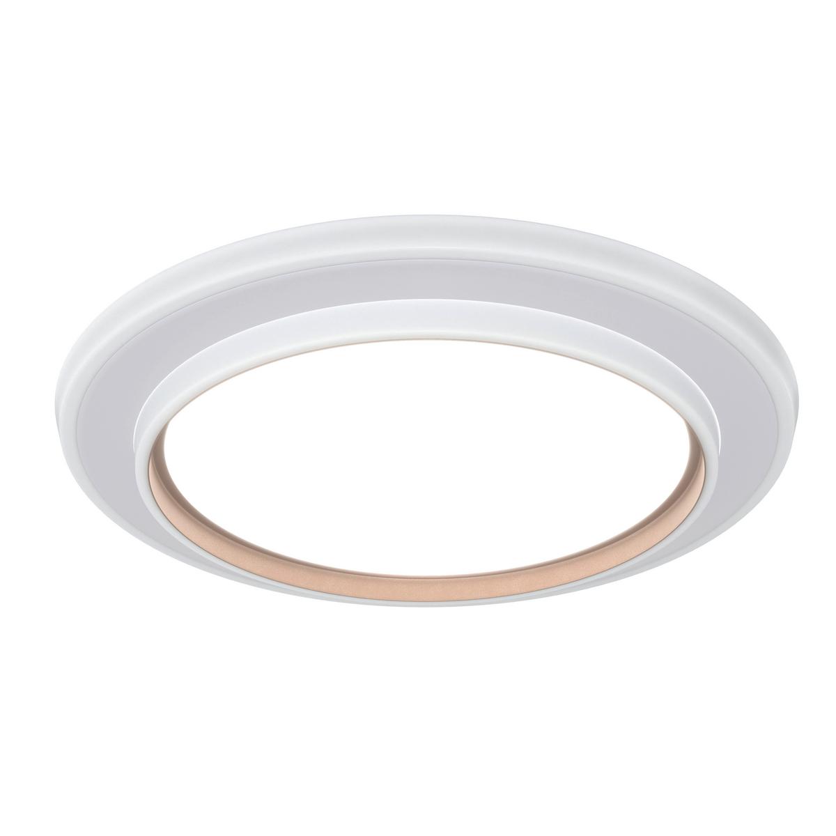LED-Deckenleuchte CLARA - Champagner/Weiß, Basics, Kunststoff/Metall (46/5,5cm) - Luca Bessoni