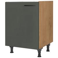 Spülenunterschrank Easytouch - Eichefarben/Grün, MODERN, Holzwerkstoff (60/87/56cm) - Nobilia