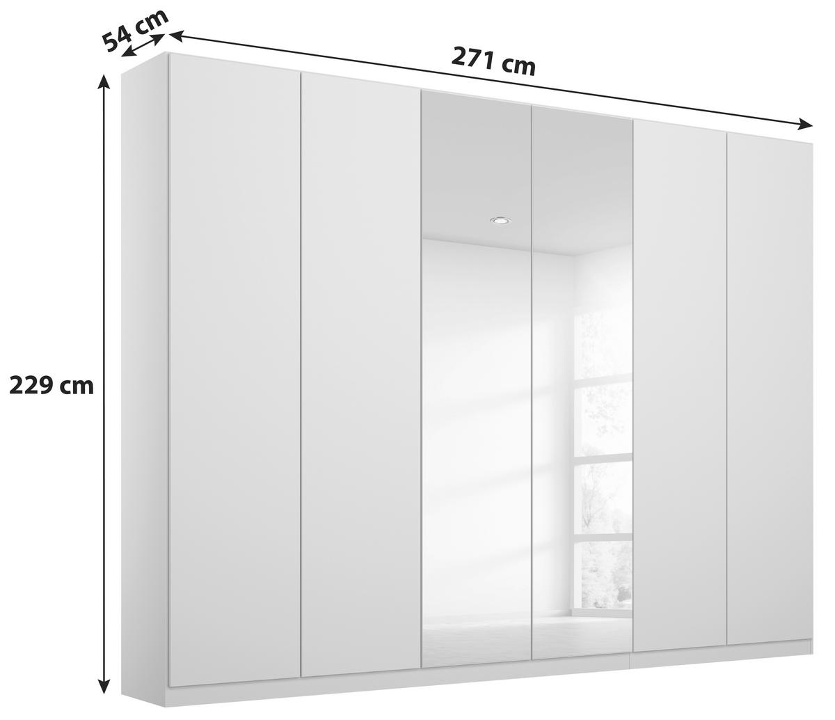SKRIŇA S OTOČNÝMI DVERAMI ALABAMA - svetlosivá/strieborná, Modern, kompozitné drevo (271/229/54cm)