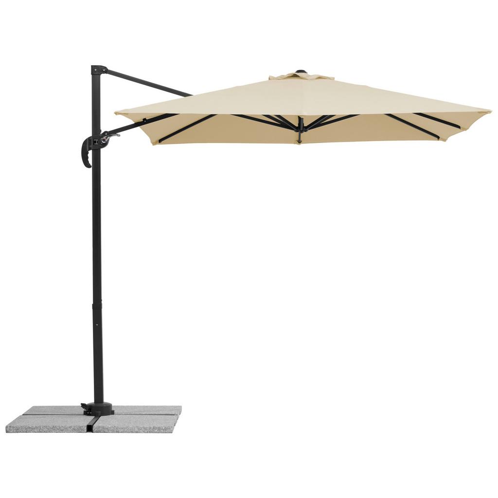 Ampelschirm Rhodos Junior BHT: 300x239x230 cm Naturfarben