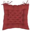 Sitzkissen Agatha Rot 40x40 cm Polyester - Rot, KONVENTIONELL, Textil (40/40/5cm) - Ondega