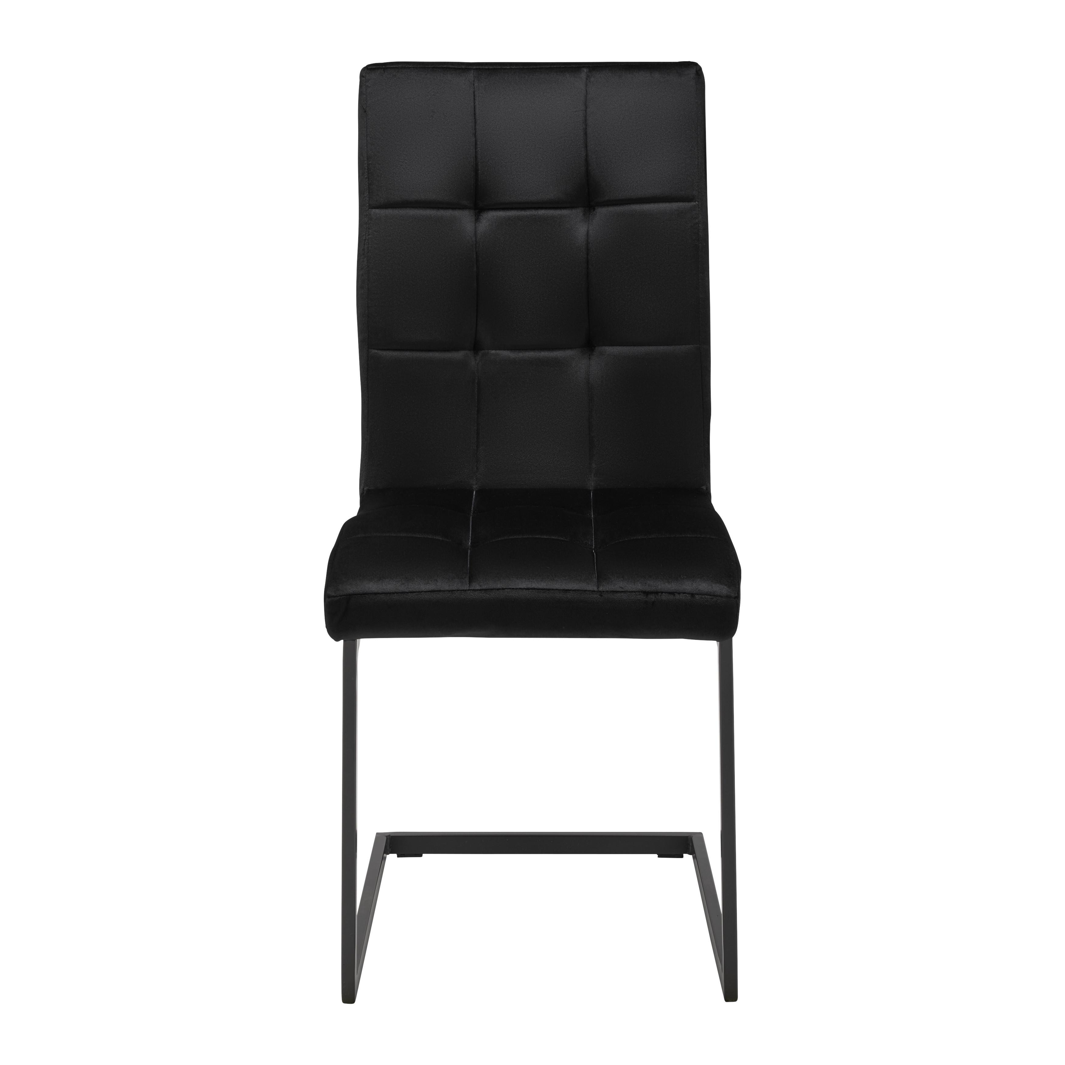Dvojdielna sada stoličiek MELA čierna - čierna, Modern, kov/textil (44/95/60cm) - PBJ