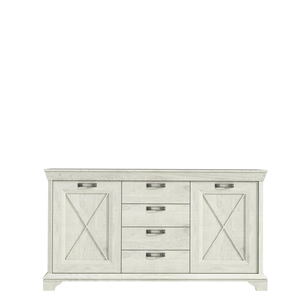 Sideboard B: 178,3 cm Kashmir, Pinienfarben/Weiß - Weiß/Pinienfarben, ROMANTIK / LANDHAUS, Holzwerkstoff/Kunststoff (178,3/95,9/48,2cm) - MID.YOU