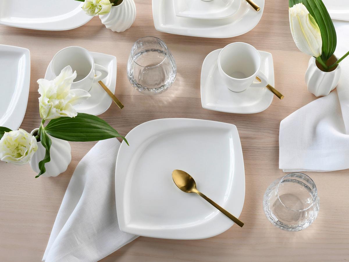 Kaffeeservice Porzellan 6 Personen Geschirr Set - Creme, Basics, Keramik - Creatable