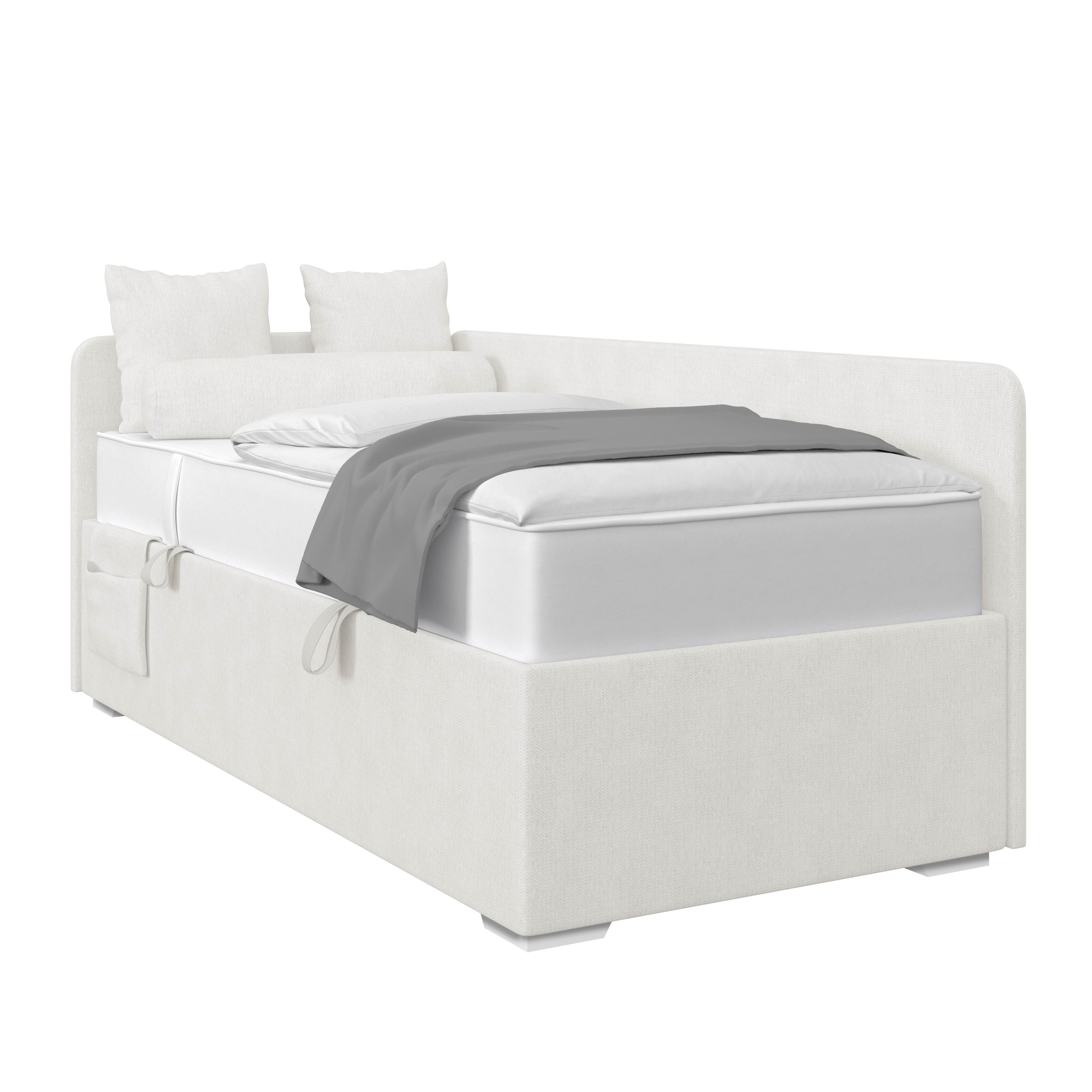 Polsterbett Remi - Chromfarben/Silberfarben, MODERN, Holz/Textil (90/200cm)
