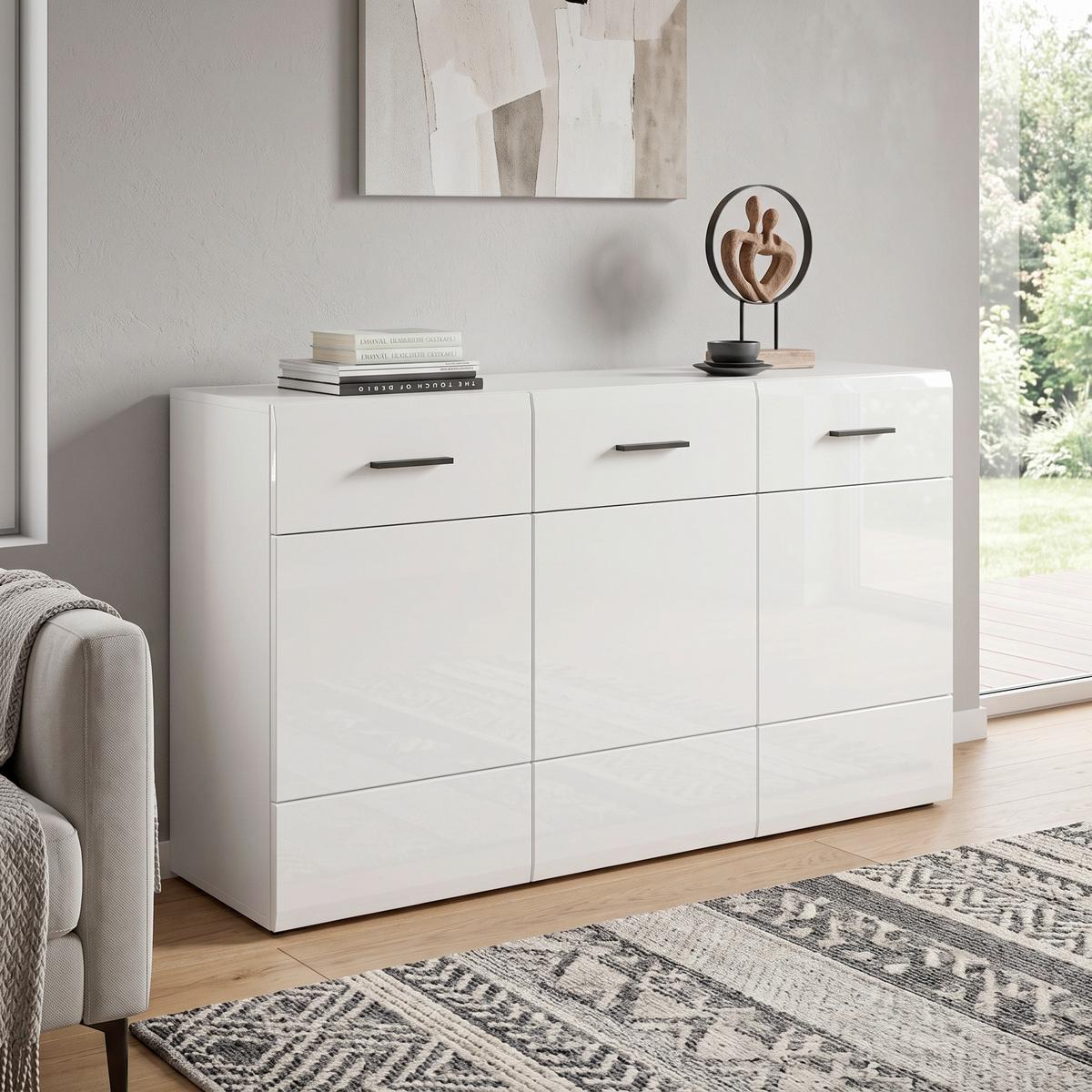 SIDEBOARD Avanti Anthrazit, Weiß B:150cm - Anthrazit/Weiß, MODERN, Holzwerkstoff (150/84,6/42cm) - Hom`in