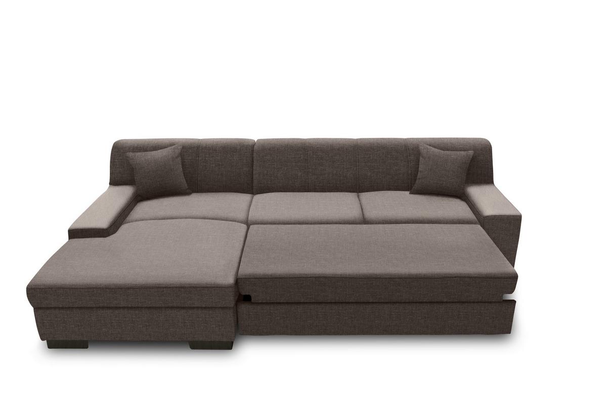 Ecksofa Norma Grau Webstoff - Wengefarben/Grau, Design, Textil (153/268cm) - MID.YOU