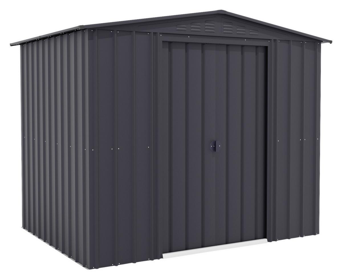 Gerätehaus Ohne Boden 245x198x185 Cm - Anthrazit, Basics, Metall (245/198/185cm)