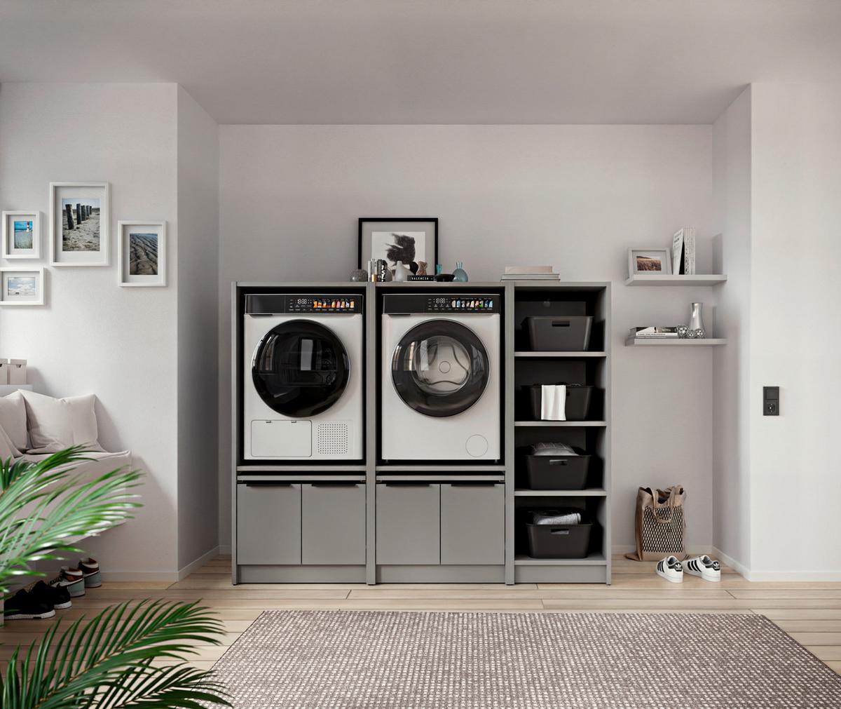 VÍCEÚČELOVÁ SKŘÍŇ TIDY HERO - šedá/barvy dubu, Basics, kompozitní dřevo/plast (50/150/68cm) - P & B