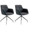 Armlehnstuhl-set Memphis - Anthrazit/Schwarz, MODERN, Textil/Metall (62/96/60cm) - MID.YOU