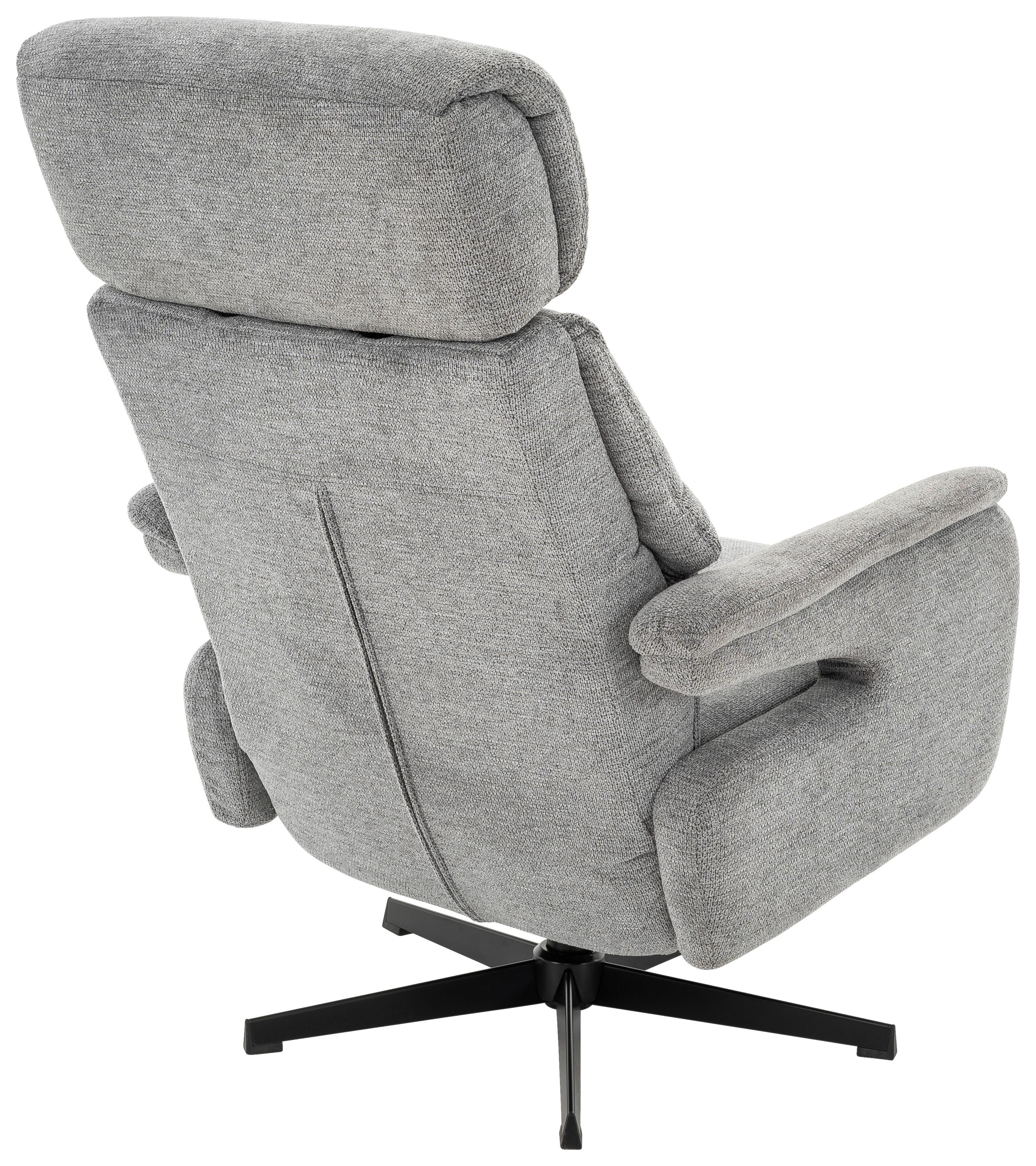 Relaxsessel Natalia Grau B: 73,5 cm - Schwarz/Grau, Basics, Holz/Textil (73,5/110/88,5cm) - Livetastic